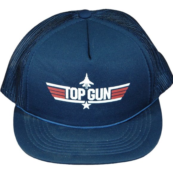 Vintage 80’s Top Gun Movie Snapback Trucker Hat Cap Licensed Maverick Insignia - Picture 1 of 11